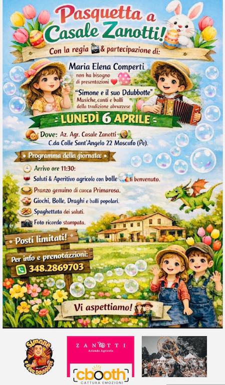 Pasquetta a Casale Zanotti buon cibo, musica, balli, giochi e le bolle di Maria Elena Comperti