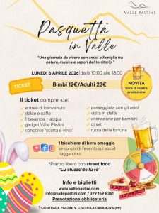 Pasquetta in Valle 2026 a Civitella Casanova street food, animazione, musica e fattoria
