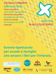 Piccolo Premio Origami a Pescara premio Miglior Albo Illustrato e presentazione libro di Arianna Andreoli autrice