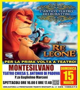 Teatro dei Burattini a Montesilvano con le avventure di Il Re Leone