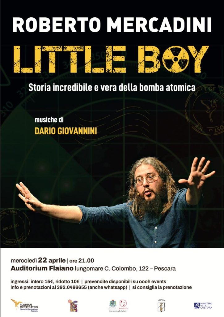 "Little Boy” di Roberto Mercadini spettacolo teatrale a Pescara