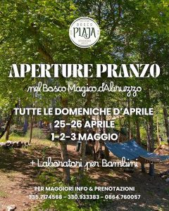 Aperture a pranzo di Bosco Plaja