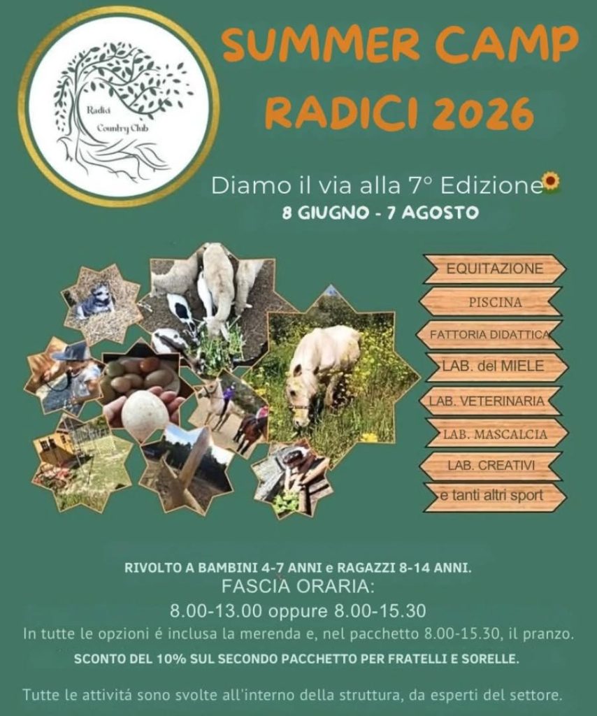 Campo estivo al maneggio 2026 a Pescara di Radici Summer Camp