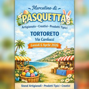 Mercatino di Pasquetta 2026 a Tortoreto artigianato, creativi e prodotti tipici