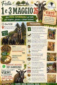 Ponte del 1 Maggio in campagna a Castellalto capre, virtù, dimostrazioni e laboratori