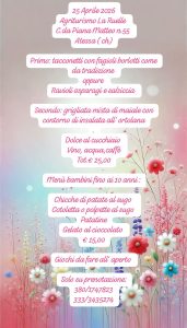 Pranzo del 25 aprile in agriturismo ad Atessa