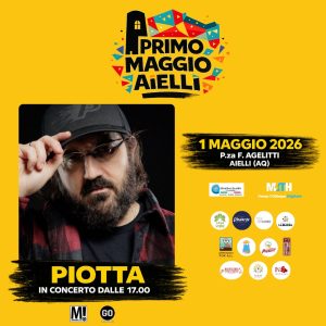Primo Maggio Aielli laboratori, astronomia, murales, escursioni, food con Piotta