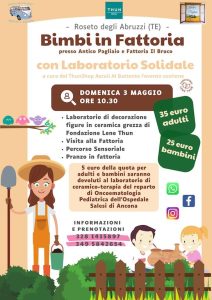 Bimbi in Fattoria con pranzo, visita e laboratorio solidale a tema Thun per il Salesi di Ancona