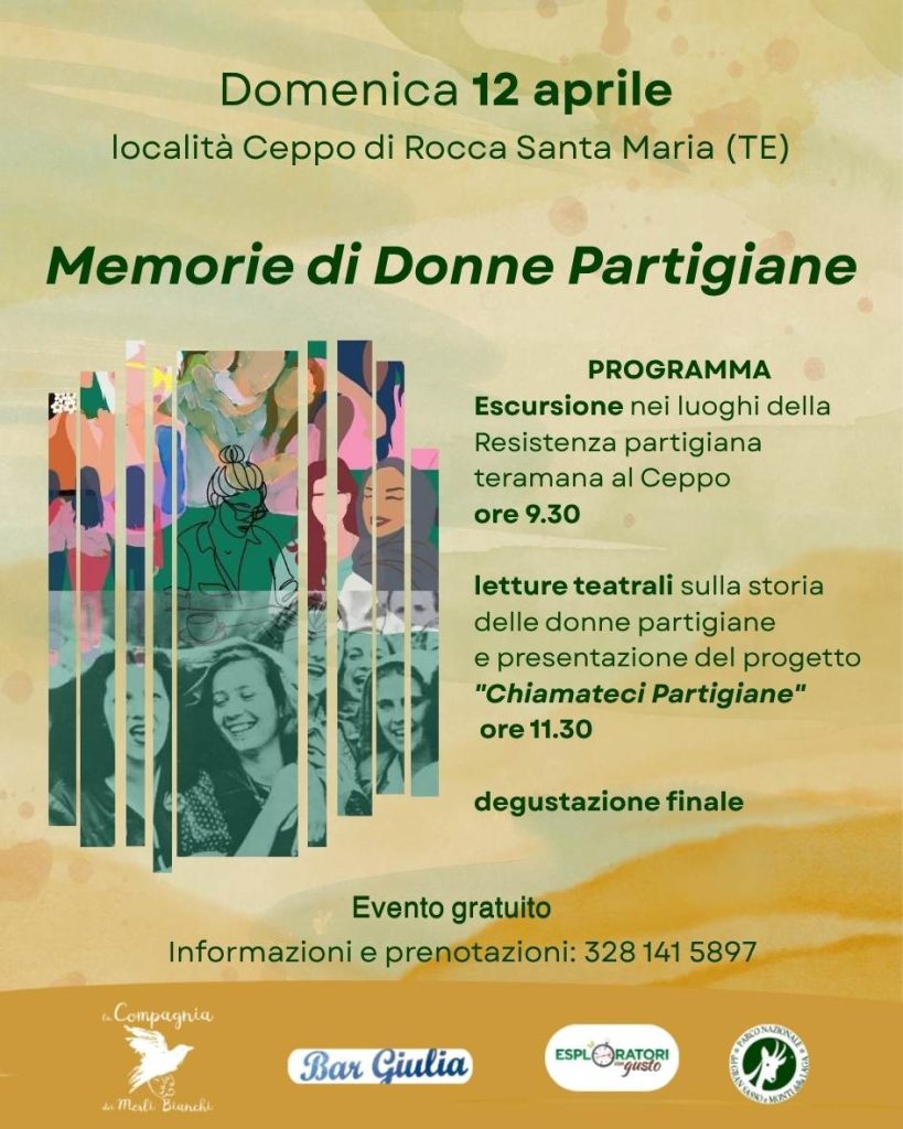 Memorie di Donne Partigiane Escursione e Letture teatrali con degustazione