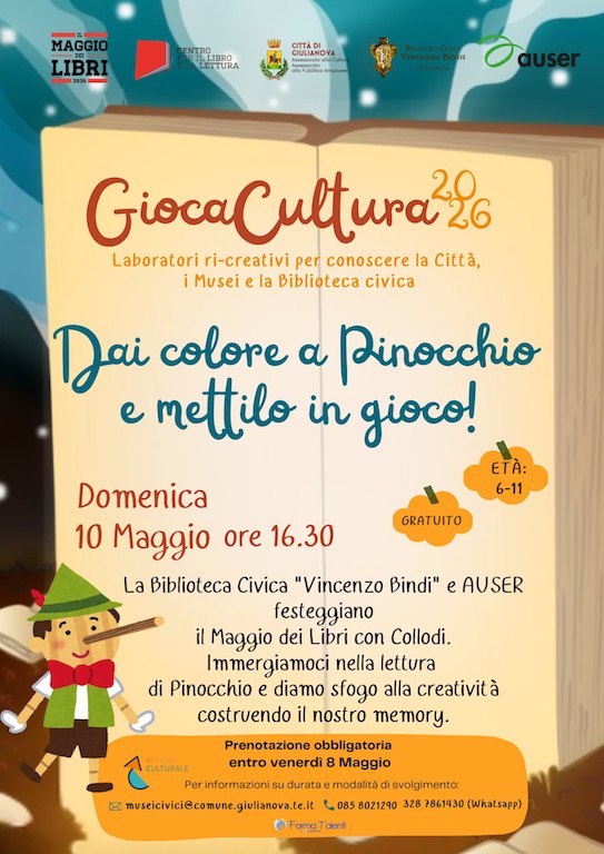 Il Maggio dei Libri a Giulianova inaugurazione nuova sezione Biblioteca e laboratorio gratuito
