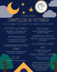 Campeggio in Fattoria con pernotto a Pescara orto, cavalli, laboratori