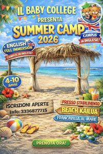 Campo Estivo a Francavilla al Mare Baby Summer Camp in inglese
