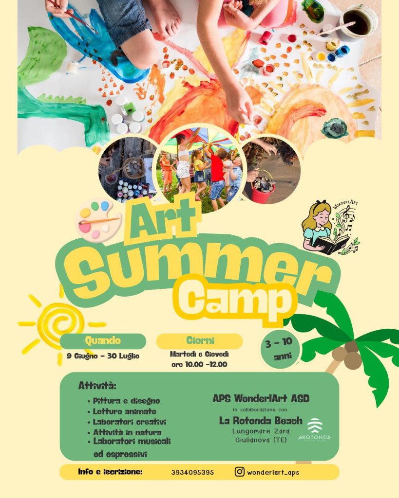 Campo estivo a Giulianova Art Summer Camp pittura, laboratori, letture