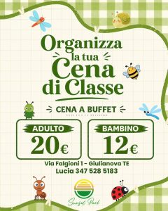 Cene di Classe a Giulianova per festeggiare la chiusura della scuola