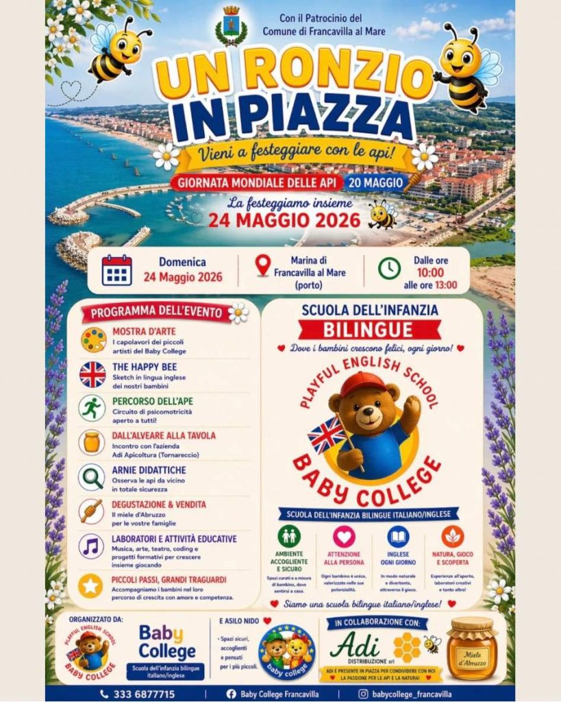 Giornata Mondiale delle Api a Francavilla al Mare con "Un ronzio in piazza"
