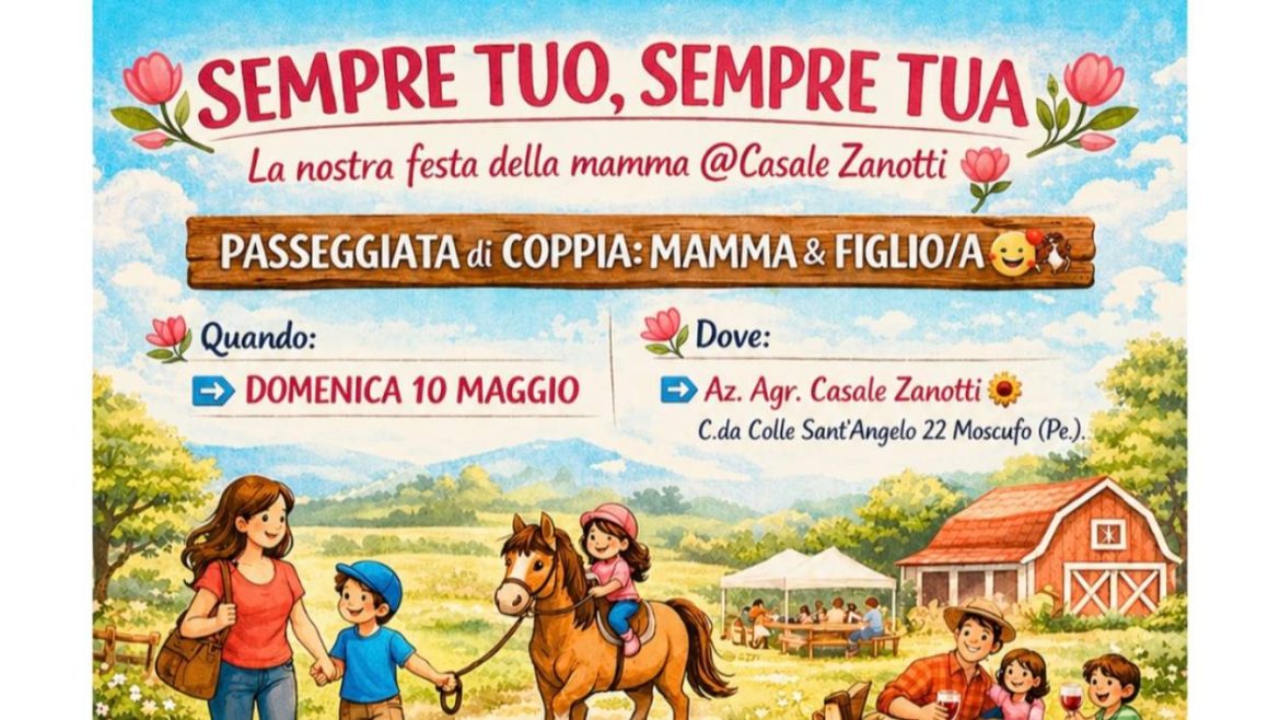 Festa della Mamma con cavalli e pony Moscufo passeggiata di coppia, pranzo, laboratori, foto