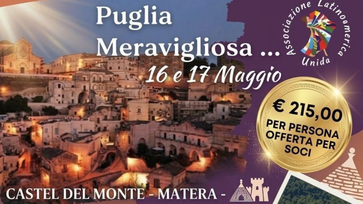 Weekend in Puglia a Castel del Monte, Matera, Alberobello e Polignano
