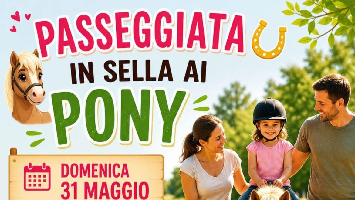 Passeggiata in sella ai pony a Pineto palloncini e truccabimbi
