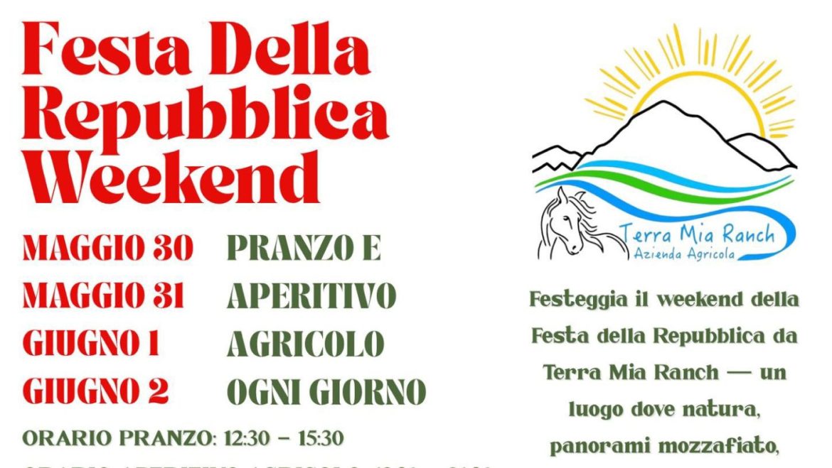 Ponte del 2 giugno al maneggio con pranzo, aperitivo agricolo e giro sul pony