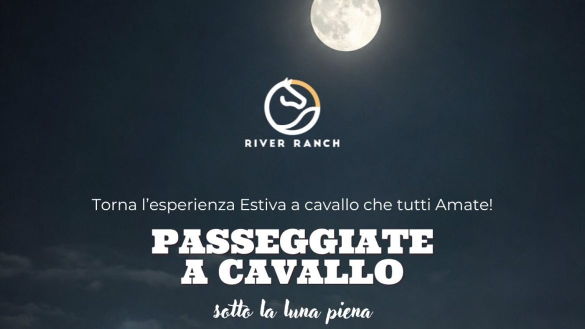 Passeggiate a cavallo sotto la luna piena a Bellante di River Ranch