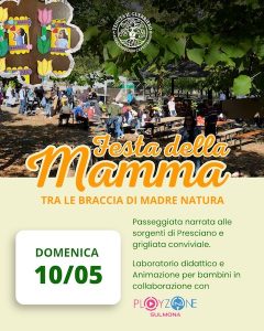 Festa della Mamma a Capestrano passeggiata, grigliata, laboratorio, animazioni