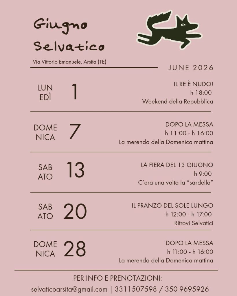 Giugno Selvatico ad Arsita il programma completo degli eventi di giugno