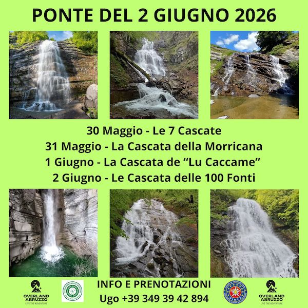 Ponte del 2 giugno alle Cascate del Parco Nazionale del Gran Sasso e dei Monti della Laga