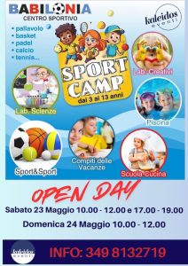 Sport Camp a Montesilvano Campo estivo al Babilonia Centro Sportivo con Open Day