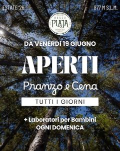 Bosco Plaja aperto a pranzo e cena tutti i giorni a Introdacqua