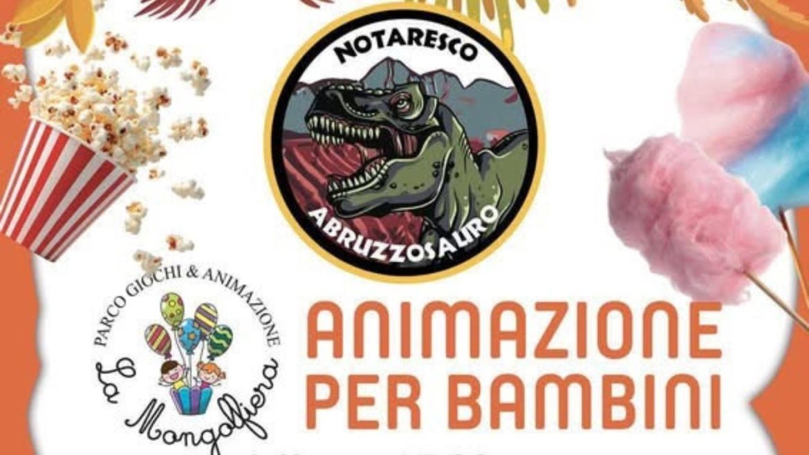 Festa tra i dinosauri da Abruzzo Sauro a Notaresco animazione, musica e food