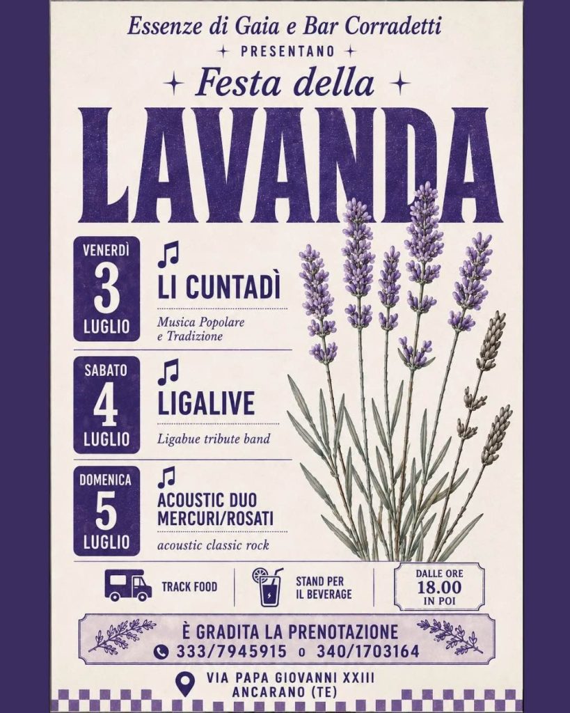 Festa della Lavanda ad Ancarano, profumi, sapori e musica