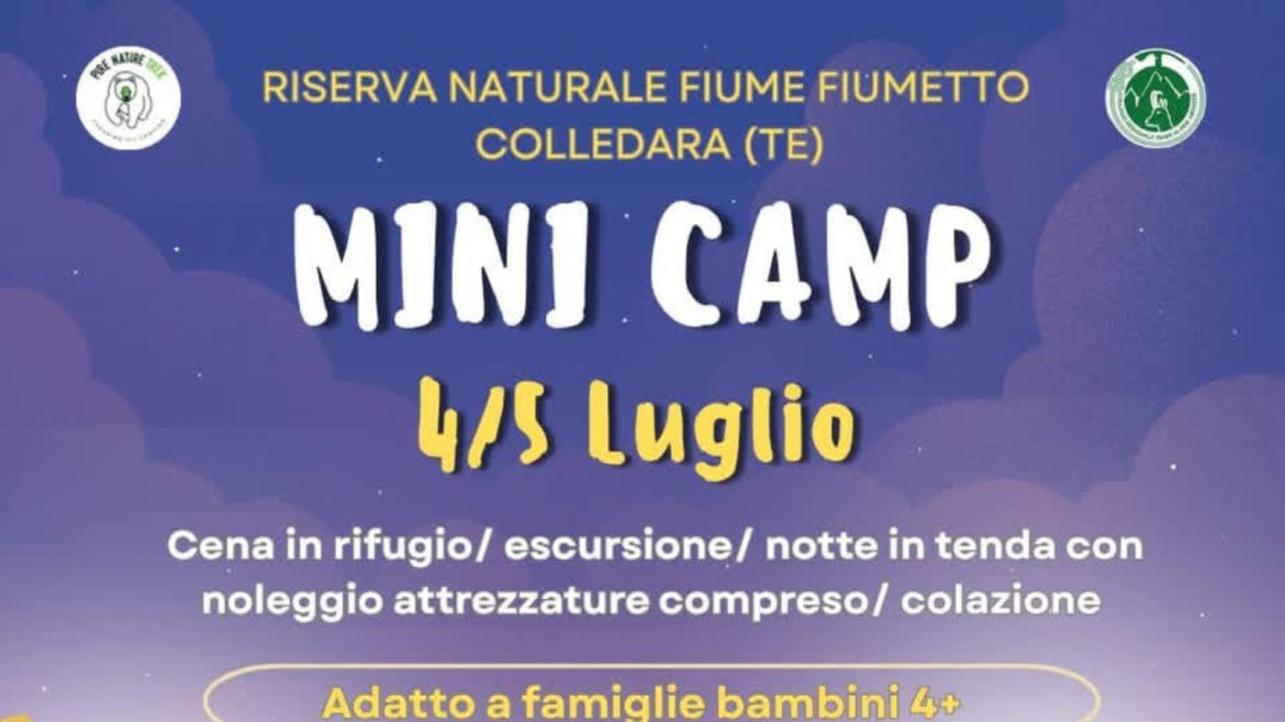 Mini Camp in Tenda con escursione notturna in Riserva a Colledara