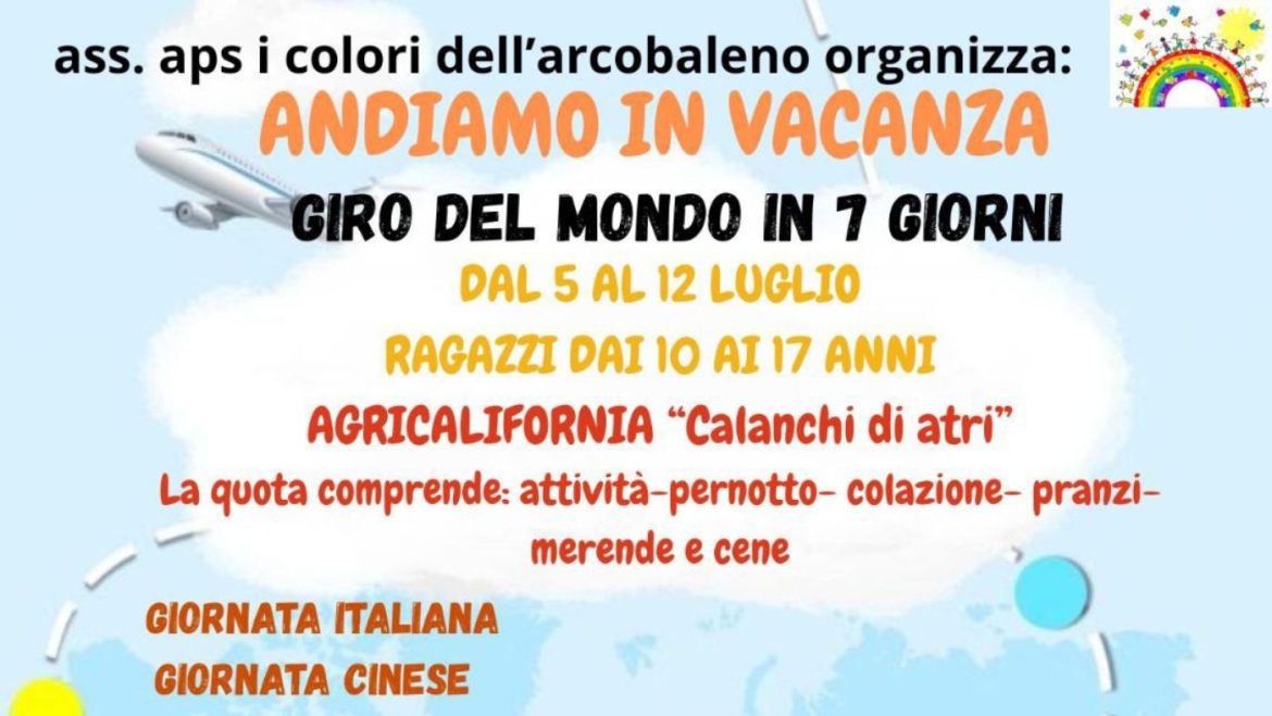 Andiamo in Vacanza 2026 il campus estivo in giro per il mondo in 7 giorni