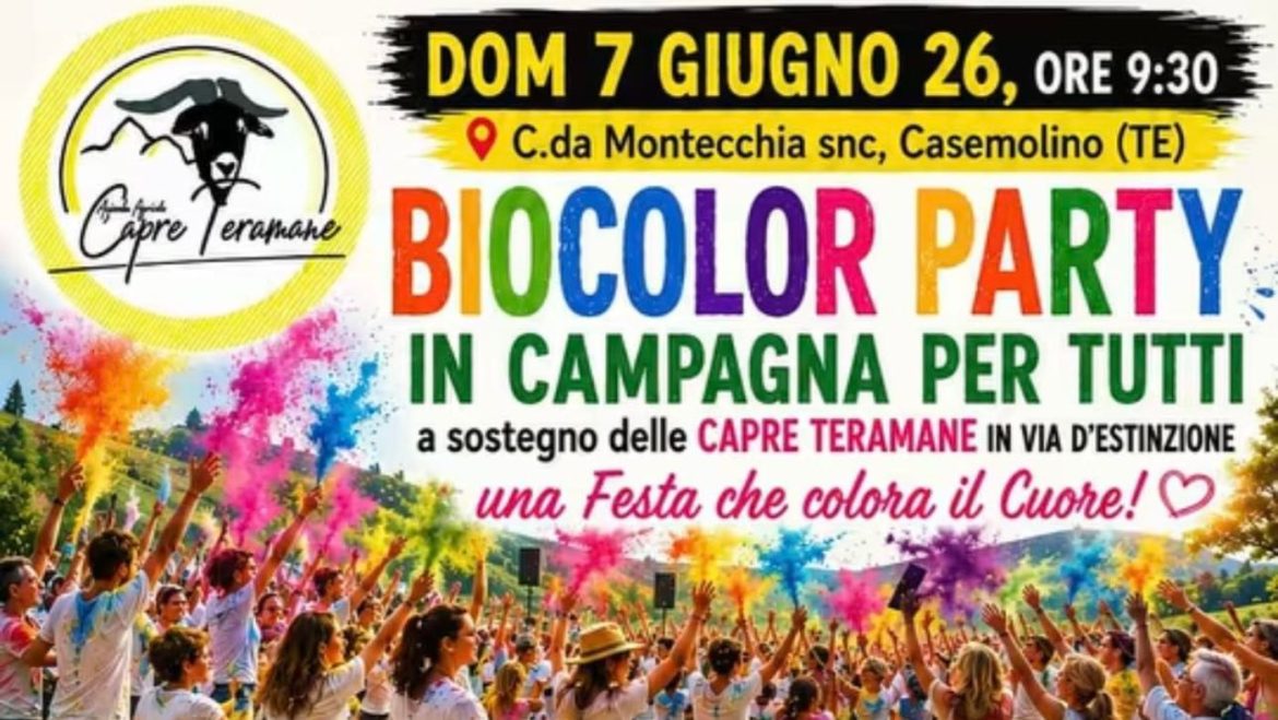 Biocolor Party in campagna a sostegno delle capre teramane in via di estinzione