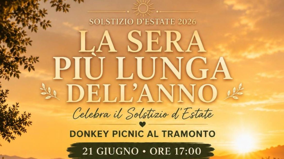 Festa del Solstizio d’Estate a Carapelle Calvisio tramonto, asini, picnic e prosecco