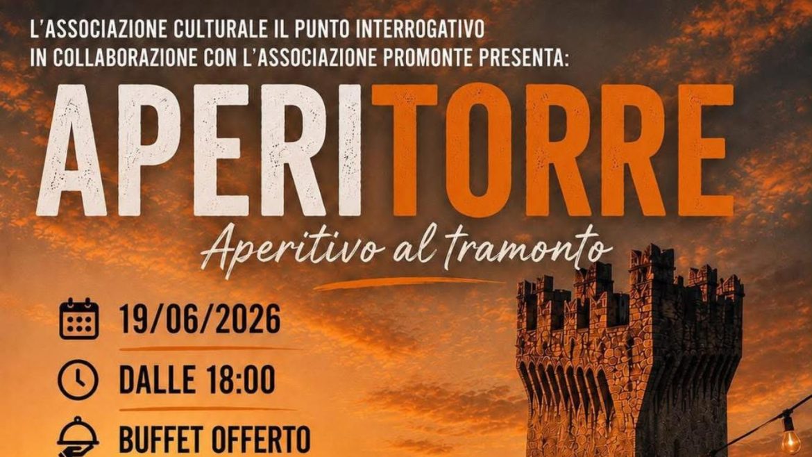 Aperitorre 2026 alla Torre di Montegualtieri aperitivo, tramonto, paesaggio, musica