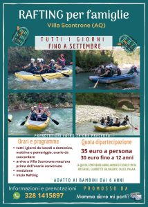 Rafting in Abruzzo 2026 divertimento per famiglie adatto ai bambini
