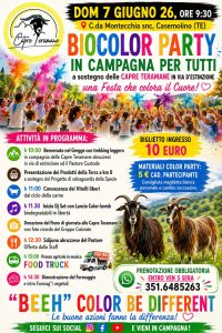  Biocolor Party in campagna a sostegno delle capre teramane in via di estinzione