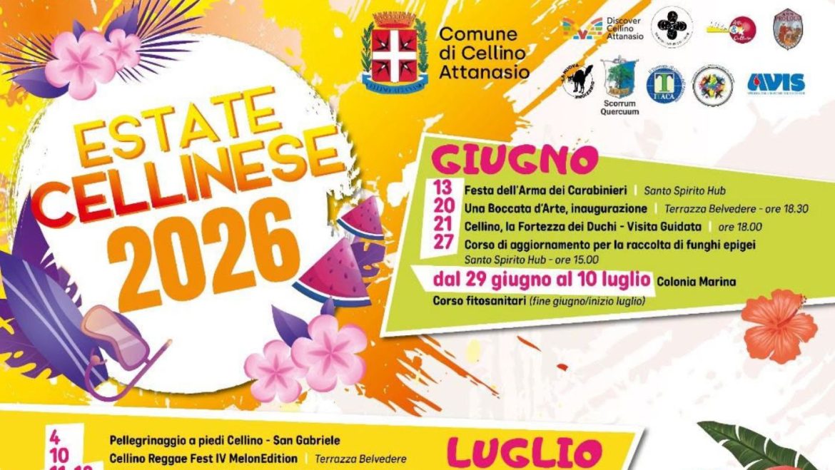 Estate Cellinese 2026 a Cellino Attanasio il programma completo fino a ottobre