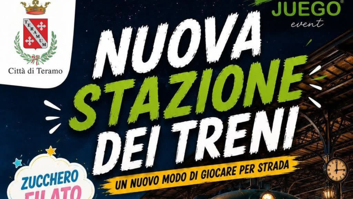 La Nuova Stazione dei Treni a Teramo con giochi e animazione e zucchero filato
