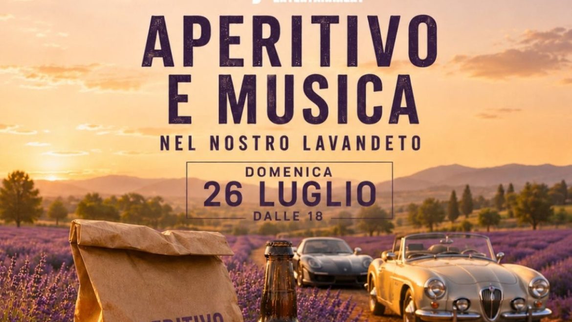 Aperitivo e musica nel campo di lavanda a Cellino Attanasio