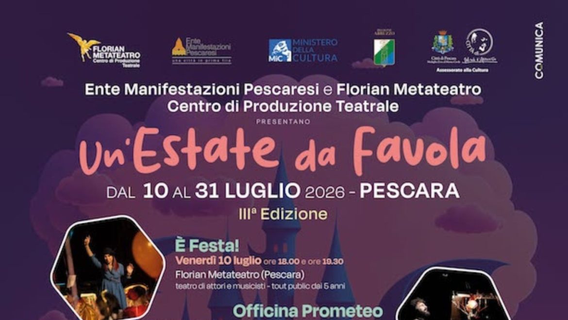 “Un’Estate da Favola” rassegna di teatro per bambini di Florian Metateatro a Pescara