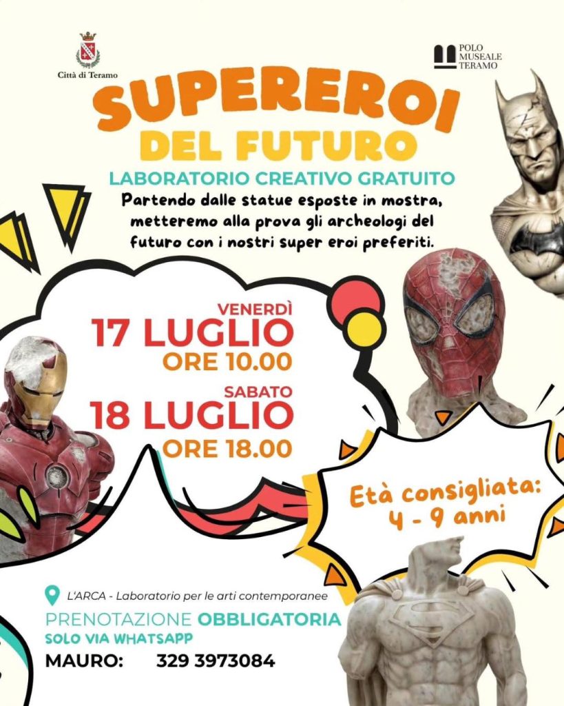 Laboratori creativi al Polo Museale Teramo con i Supereroi del futuro