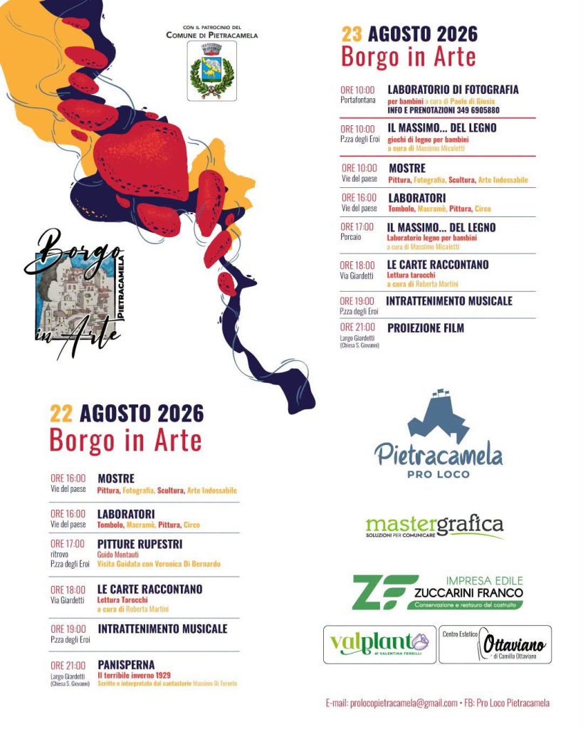 Borgo in Arte 2026 a Pietracamela storia, arte, tradizioni e laboratori