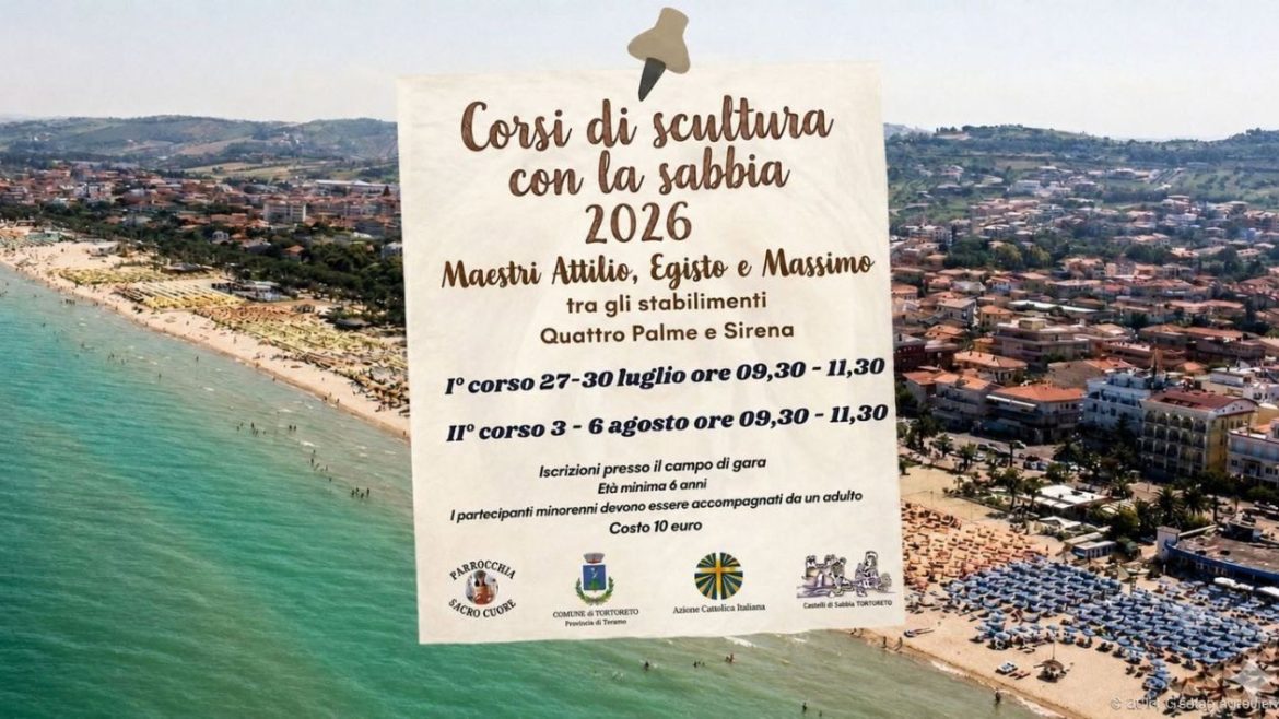 Corso di Sculture di Sabbia 2026 a Tortoreto adatto ai bambini
