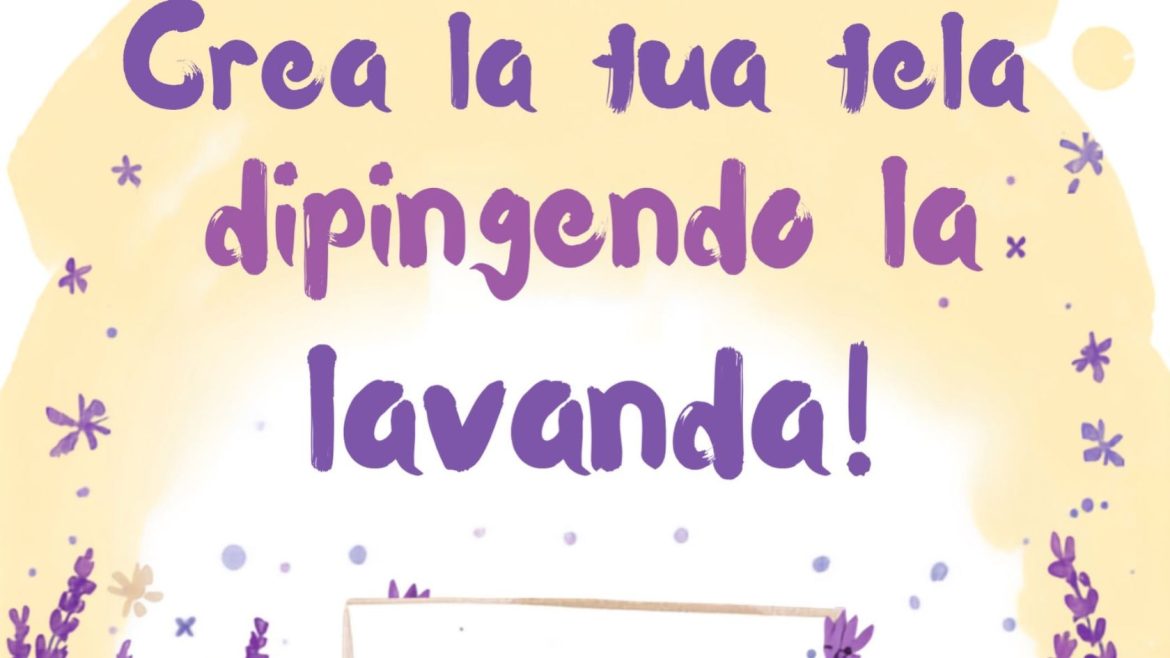 Laboratorio di pittura nel campo di lavanda ad Ancarano con Essenze di Gaia