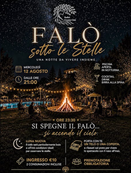 Falò sotto le stelle a Pescara piscina, food e musica