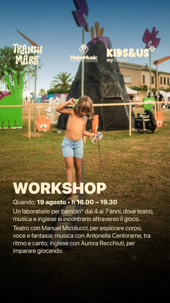 Transumare Fest a Roseto degli Abruzzi workshop di teatro